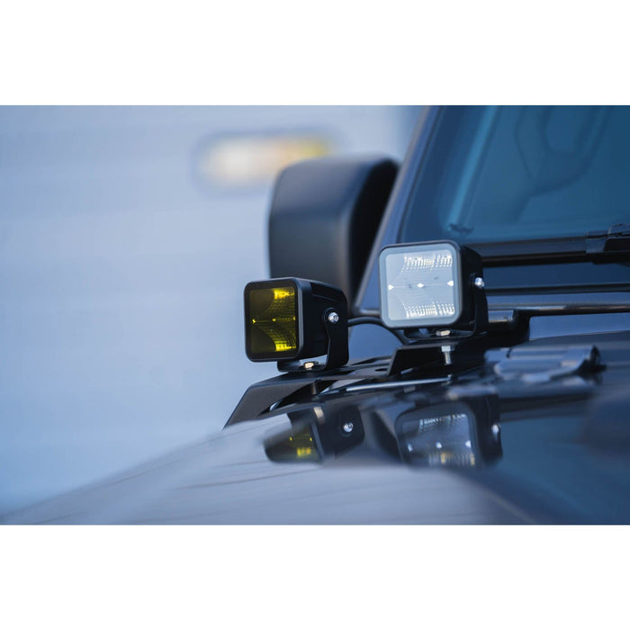 DV8 Offroad | 2018-2026 Jeep Wrangler JL &amp; Gladiator JT A-Pillar Dual Pod Light Mounts