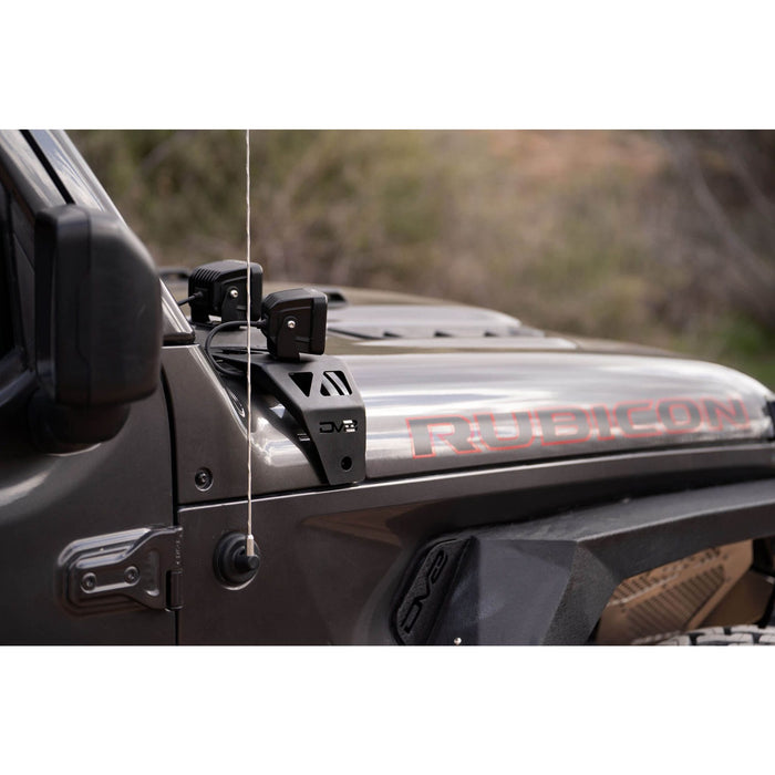 DV8 Offroad | 2018-2026 Jeep Wrangler JL &amp; Gladiator JT A-Pillar Dual Pod Light Mounts