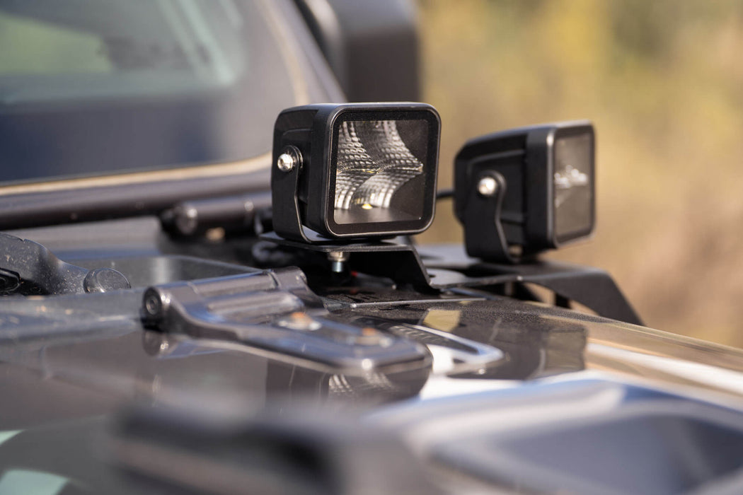 DV8 Offroad | 2018-2026 Jeep Wrangler JL &amp; Gladiator JT A-Pillar Dual Pod Light Mounts