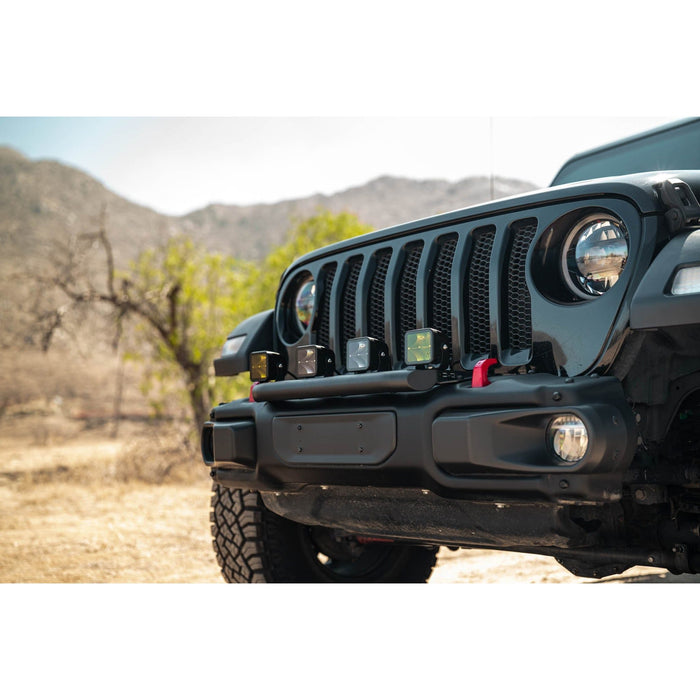 DV8 Offroad | 2018+ Wrangler JL Push Bar for Mopar Rubicon Steel Bumper