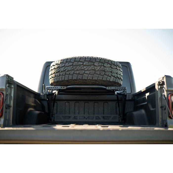 DV8 Offroad | 2020-2025 Jeep Gladiator JT Adjustable In-Bed Tire Carrier
