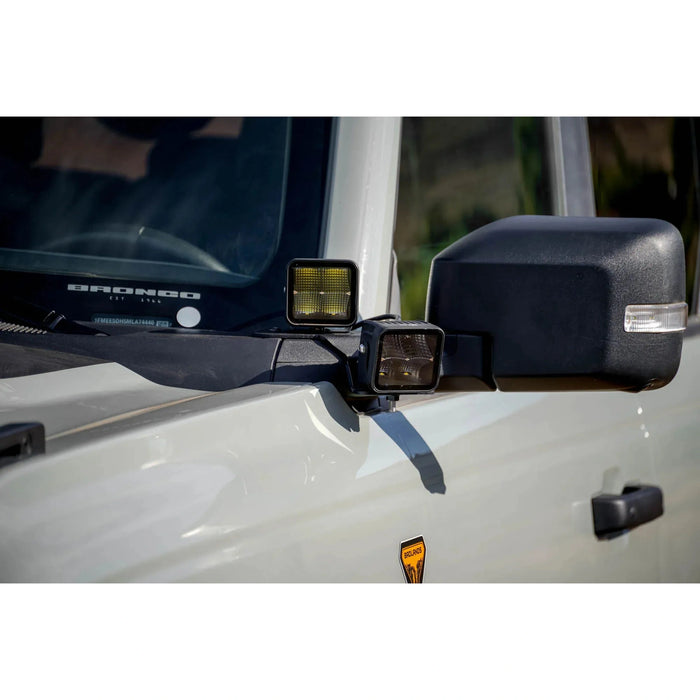 DV8 Offroad | 2021-2026 Ford Bronco | A-Pillar Dual Light Pod Drop Mounts