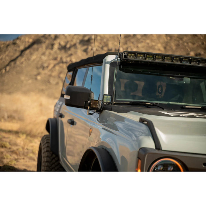 DV8 Offroad | 2021-2026 Ford Bronco | A-Pillar Dual Light Pod Drop Mounts