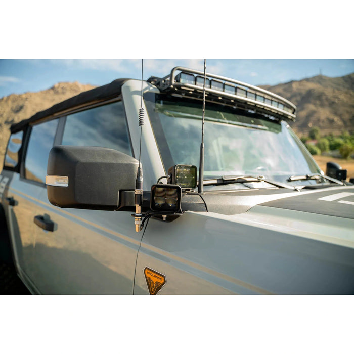 DV8 Offroad | 2021-2026 Ford Bronco | A-Pillar Dual Light Pod Drop Mounts