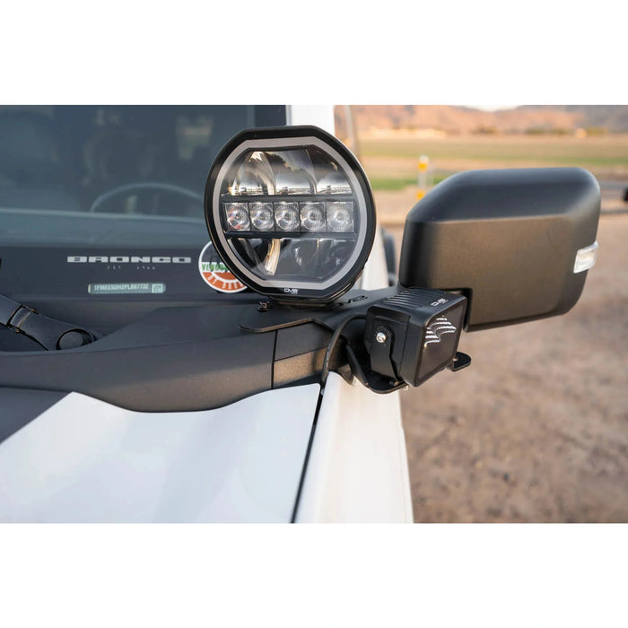 DV8 Offroad | 2021-2026 Ford Bronco | A-Pillar Dual Light Pod Drop Mounts