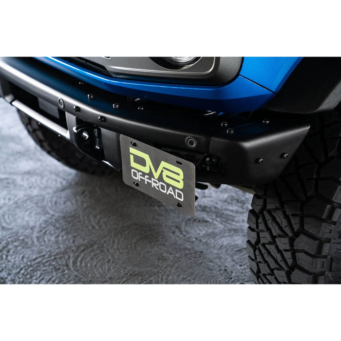 DV8 Offroad | 2021-2026 Ford Bronco Factory Front Bumper License Relocation Bracket | Side