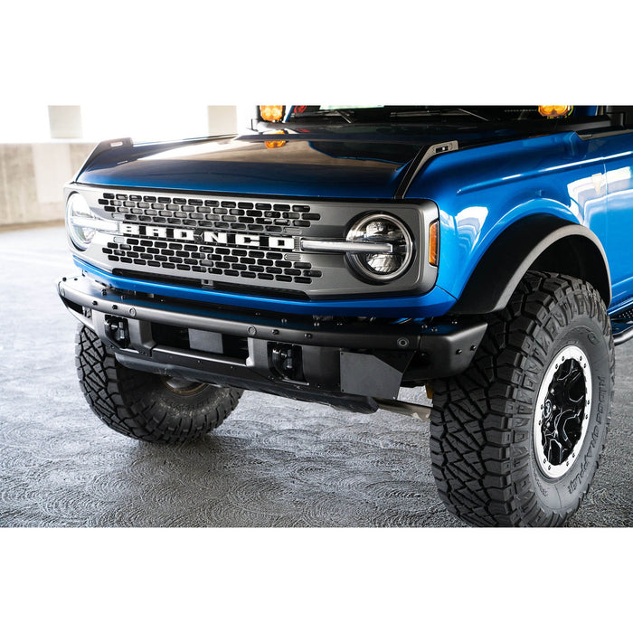 DV8 Offroad | 2021-2026 Ford Bronco Factory Front Bumper License Relocation Bracket | Side