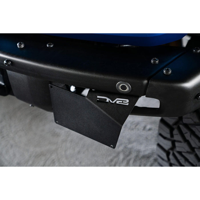 DV8 Offroad | 2021-2026 Ford Bronco Factory Front Bumper License Relocation Bracket | Side