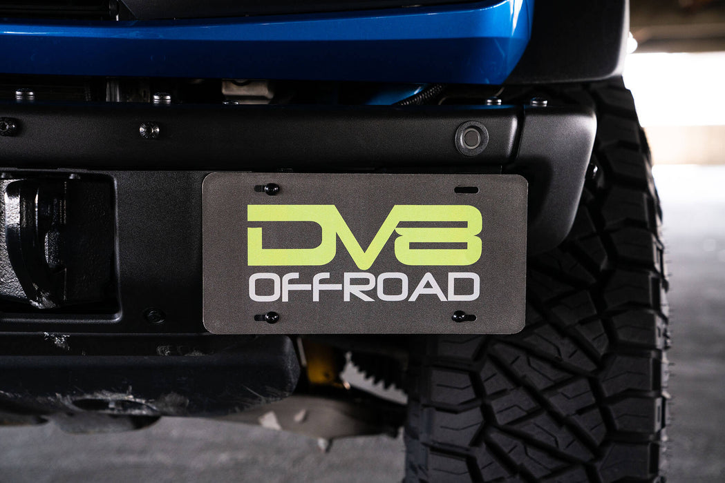 DV8 Offroad | 2021-2026 Ford Bronco Factory Front Bumper License Relocation Bracket | Side