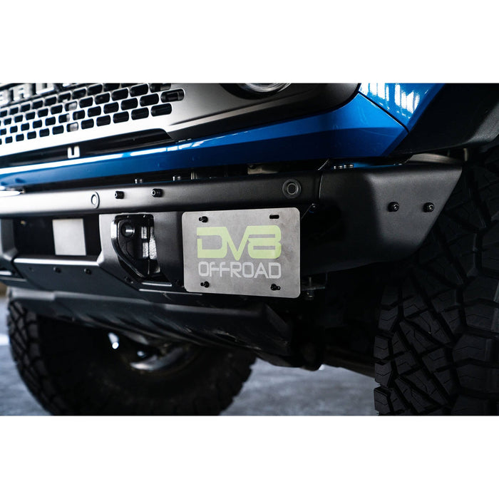 DV8 Offroad | 2021-2026 Ford Bronco Factory Front Bumper License Relocation Bracket | Side