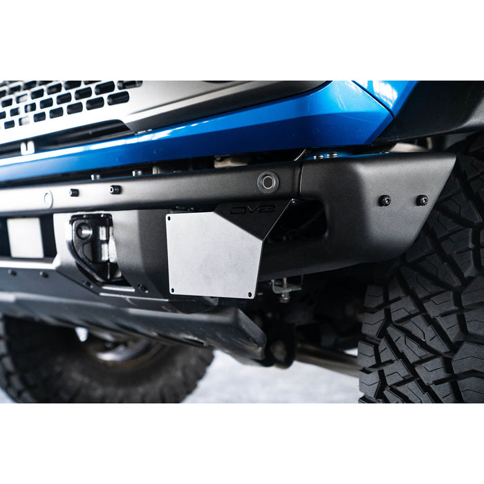 DV8 Offroad | 2021-2026 Ford Bronco Factory Front Bumper License Relocation Bracket | Side