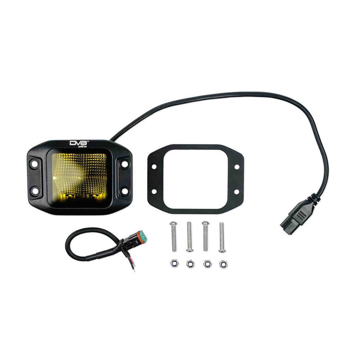 DV8 Offroad | 3-Inch Elite Series LED Amber Flush Mount Pod Light