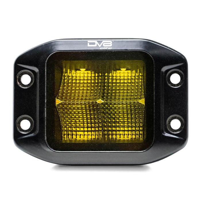 DV8 Offroad | 3-Inch Elite Series LED Amber Flush Mount Pod Light