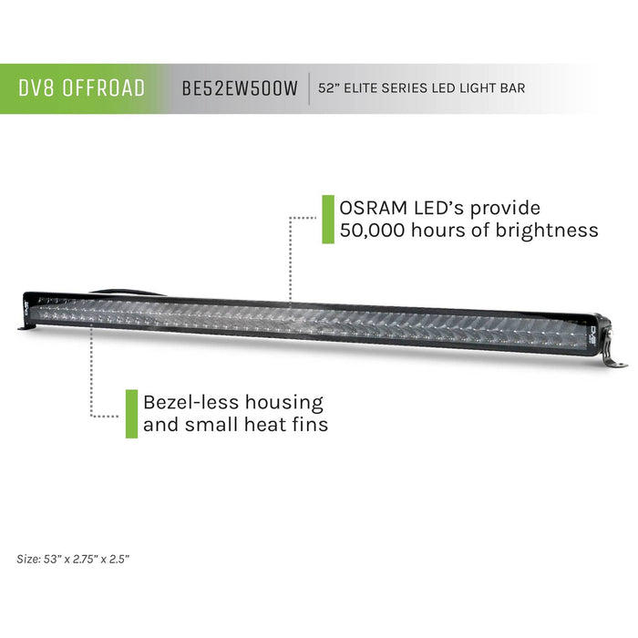 DV8 Offroad | 52-Inch Elite Series LED Light Bar