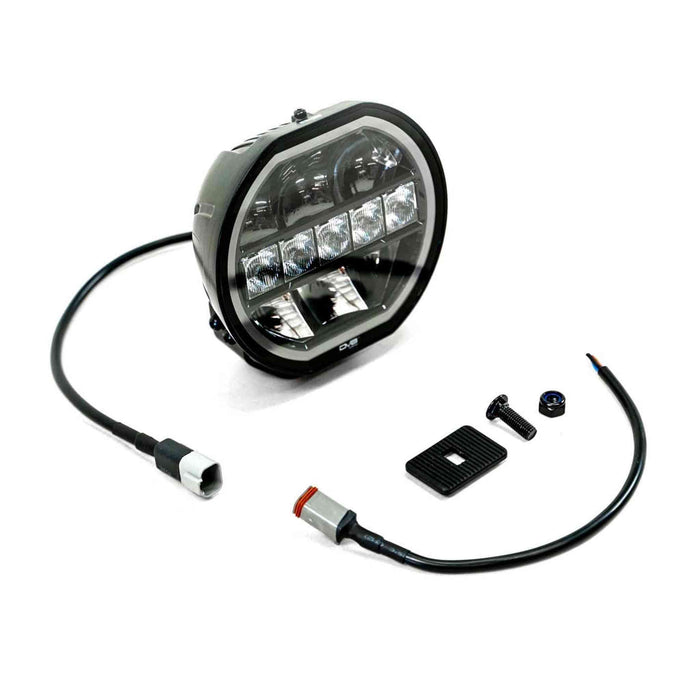 DV8 Offroad | 7-Inch Halo Elite Round Light w/ Accent Halo