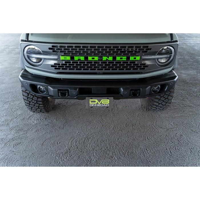 DV8 Offroad | Bronco Capable Front Bumper License Plate Mount