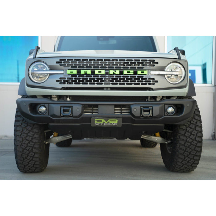 DV8 Offroad | Bronco Capable Front Bumper Slanted License Plate Mount