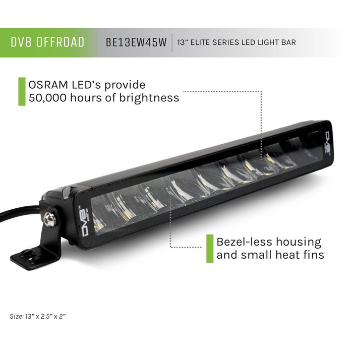 DV8 Offroad | Elite Series 13-Inch LED Light Bar