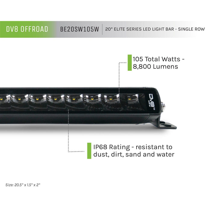 DV8 Offroad | Elite Series 20-Inch LED Light Bar