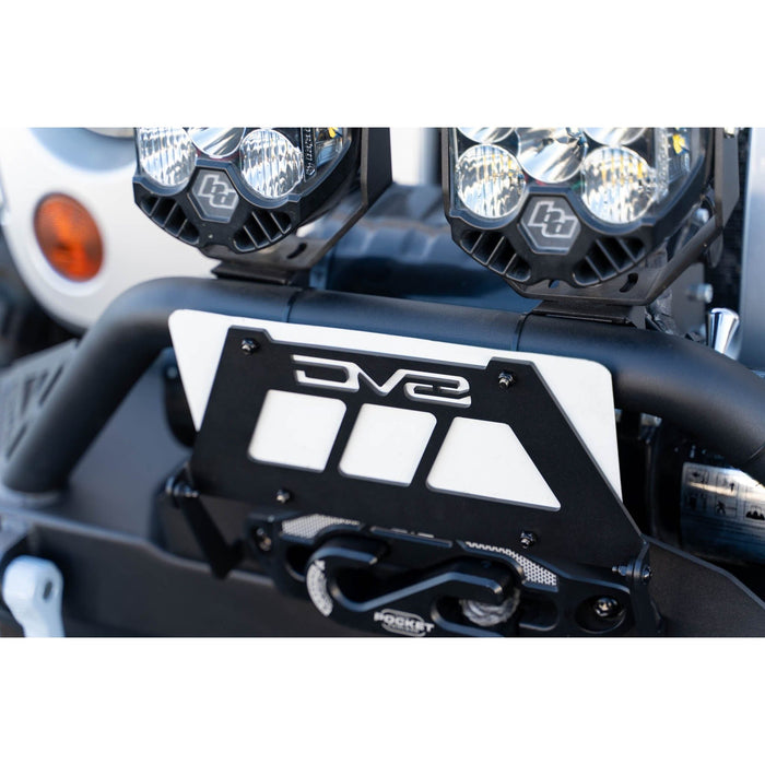 DV8 Offroad | Flip-Up Fairlead Mounted License Plate Bracket