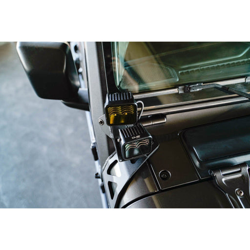 DV8 Offroad | Jeep JL &amp; JT A-Pillar Dual Light Pod Mounts