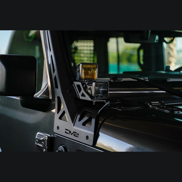 DV8 Offroad | Jeep JL &amp; JT A-Pillar Dual Light Pod Mounts