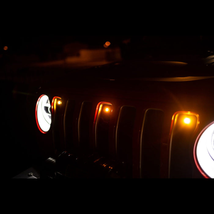 DV8 Offroad | Jeep Wrangler JL Amber Grille Lights