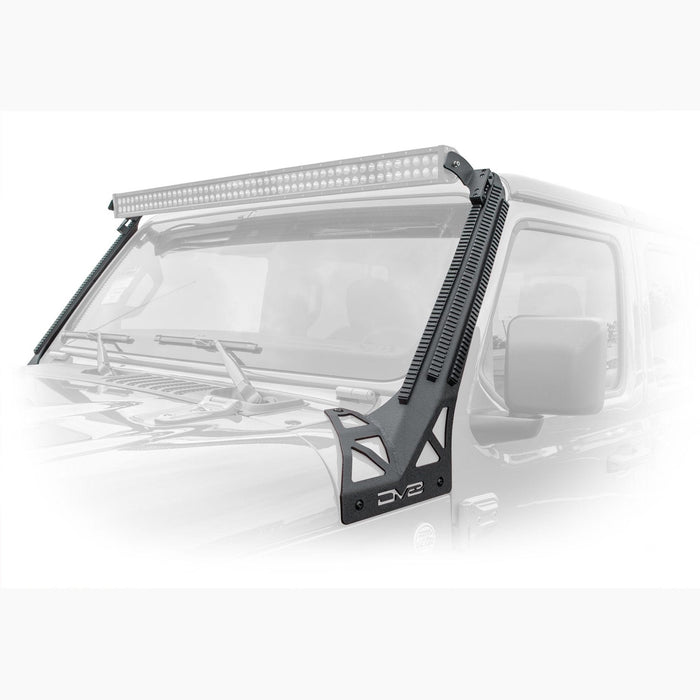 DV8 Offroad | Jeep Wrangler JL And Gladiator JT A-Pillar Mount With Rail Accessory Mount System