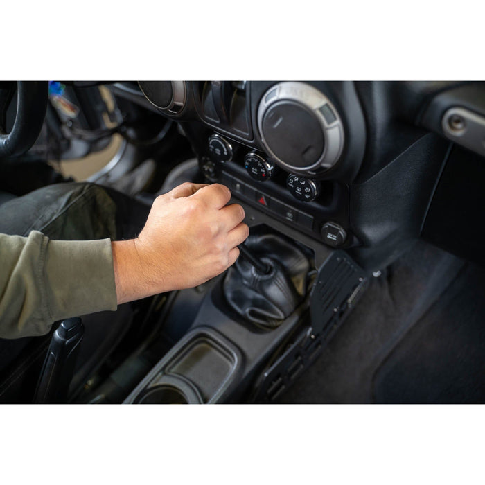 DV8 Offroad | Wrangler JK Center Console Molle Panels with Digital Device Bridge