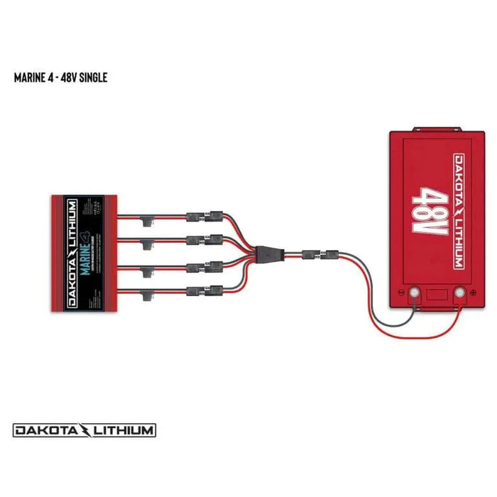 Dakota Lithium | Marine 4 Bank, 40-Amp 10-Amp Per Bank 12V Onboard Lithium Battery Charger