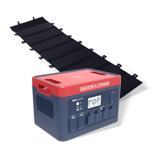Dakota Lithium | PS2400 Portable Power Station with 180W Folding Solar Panel