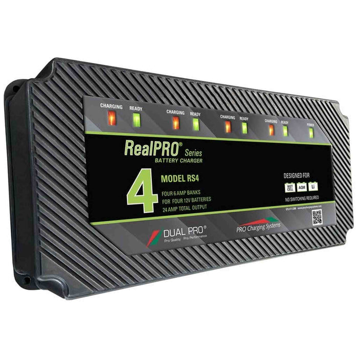Dual Pro | RS4 24A 4‑Bank Waterproof Charger – RealPRO Series