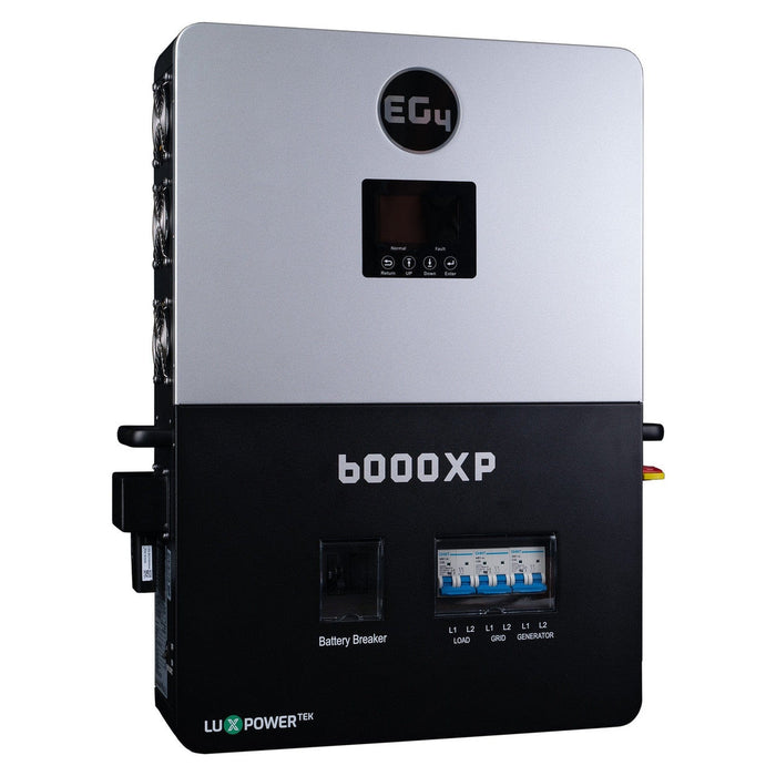 EG4 | 6000XP Off-Grid Inverter | 8000W PV Input | 6000W Output | 480V VOC Input | 48V 120/240V Split Phase | All-In-One Solar Inverter