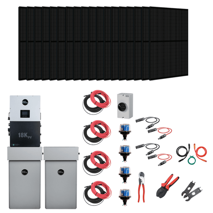 EG4 | Complete Hybrid Solar Kit | EG4 PowerPro ESS | 12 kW AC Output | 45 kWh Battery Backup