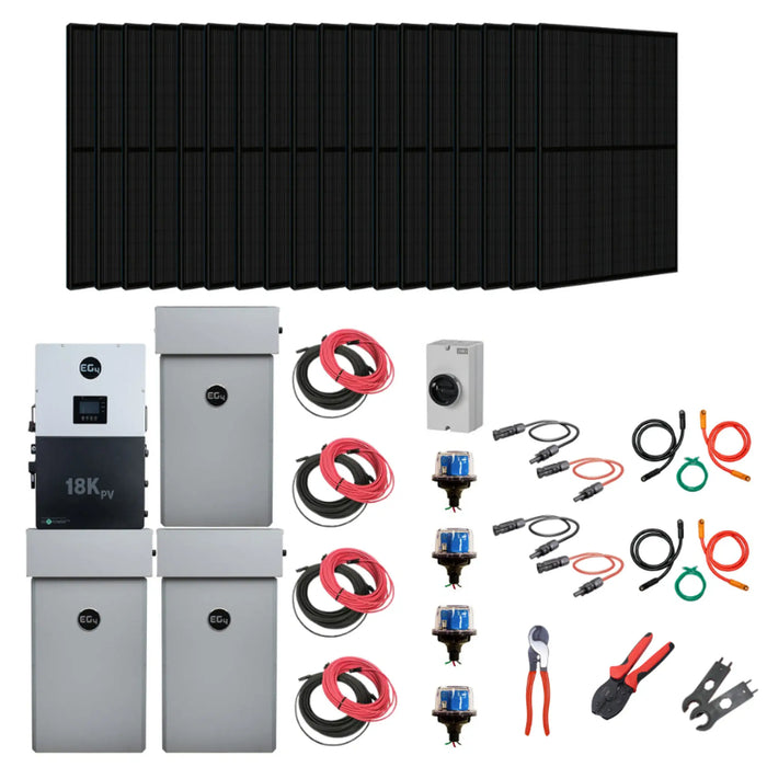 EG4 | Complete Hybrid Solar Kit | EG4 PowerPro ESS | 12 kW AC Output | 45 kWh Battery Backup