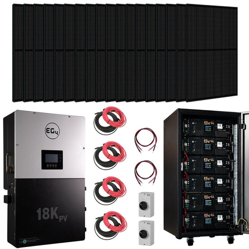 EG4 | Hybrid Solar Kit - 12KW 120/240V Output + EG4 Lithium Powerwall + 14,000W of PV KIT-E0005