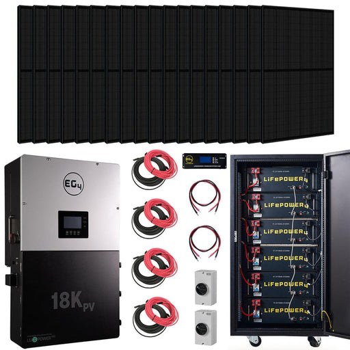 EG4 | Hybrid Solar Kit - 12KW 120/240V Output + EG4 Lithium Powerwall + 14,000W of PV KIT-E0005