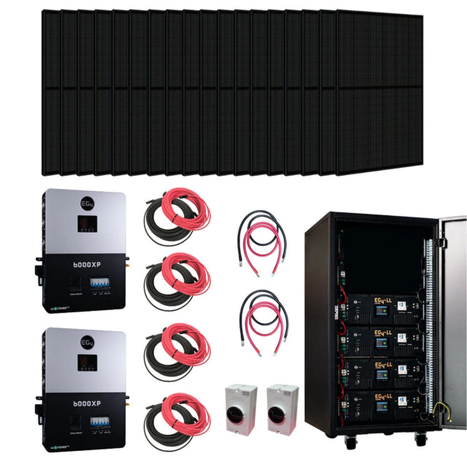 EG4 | Off-Grid Solar Kit EG4 6000XP | 12000W Output | 48V 120/240V Split Phase + 12800 Watts of Solar PV KIT-E0009