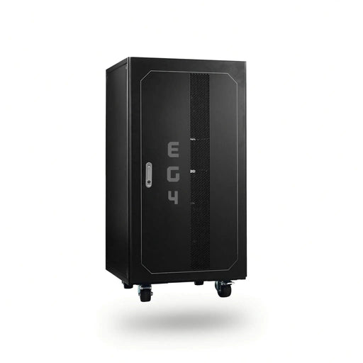 EG4 | Pre-Assembled + Welded Enclosed Battery Rack | 6 Slot | Wheels Included | Bus Bar Covers