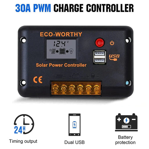 Eco-Worthy | 200W 12V Complete Off Grid Solar Kit