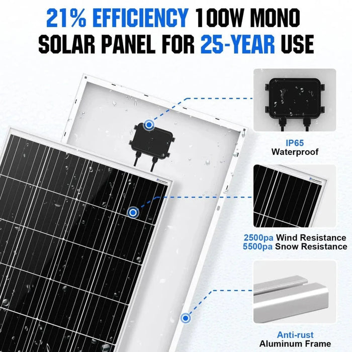 Eco-Worthy | 200W 12V Complete Off Grid Solar Kit