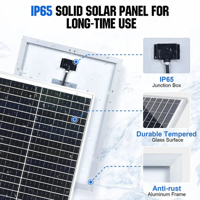 Eco-Worthy | 25W 12V Monocrystalline Solar Panel Trickle Charger Kit image 11