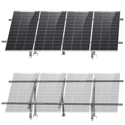 Eco-Worthy | Upgraded Adjustable Multi-Piece Solar Panel Mounting Brackets for 1-4 Pieces of Solar Panels