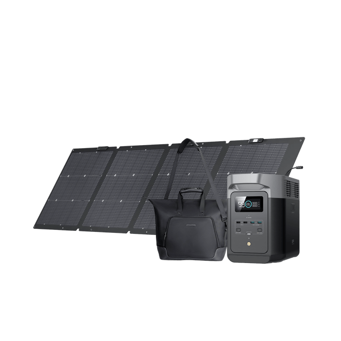 EcoFlow | DELTA 2 Portable Power Station + 220W Solar Panel + Free DELTA 2 Bag