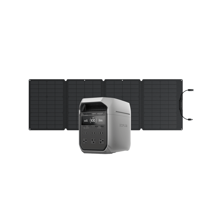 EcoFlow US Bundle DELTA 3 Plus + 110W Solar Panel EcoFlow DELTA 3 Series Solar Generator (PV110W)