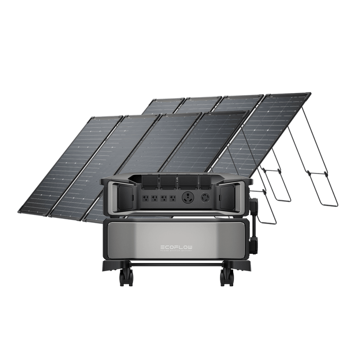 EcoFlow US Solar Panels DELTA PRO Ultra + 125W x 4 Bifacial Modular Solar Panel x 2 sets EcoFlow 125W Bifacial Modular Solar Panel (500W, 4-piece kit)