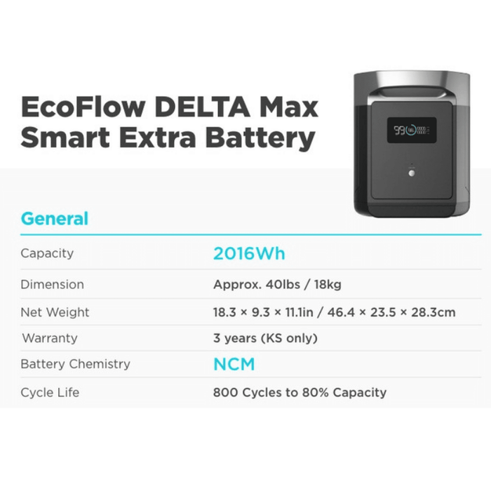 EcoFlow | Delta MAX Smart Extra Battery