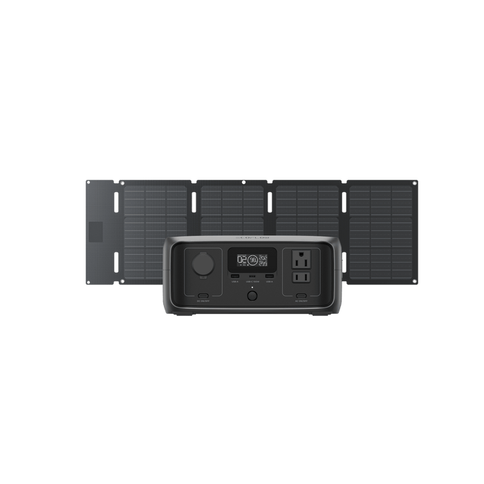 EcoFlow US Standalone RIVER 3 + 45W Solar Panel EcoFlow RIVER 3 Portable Power Station