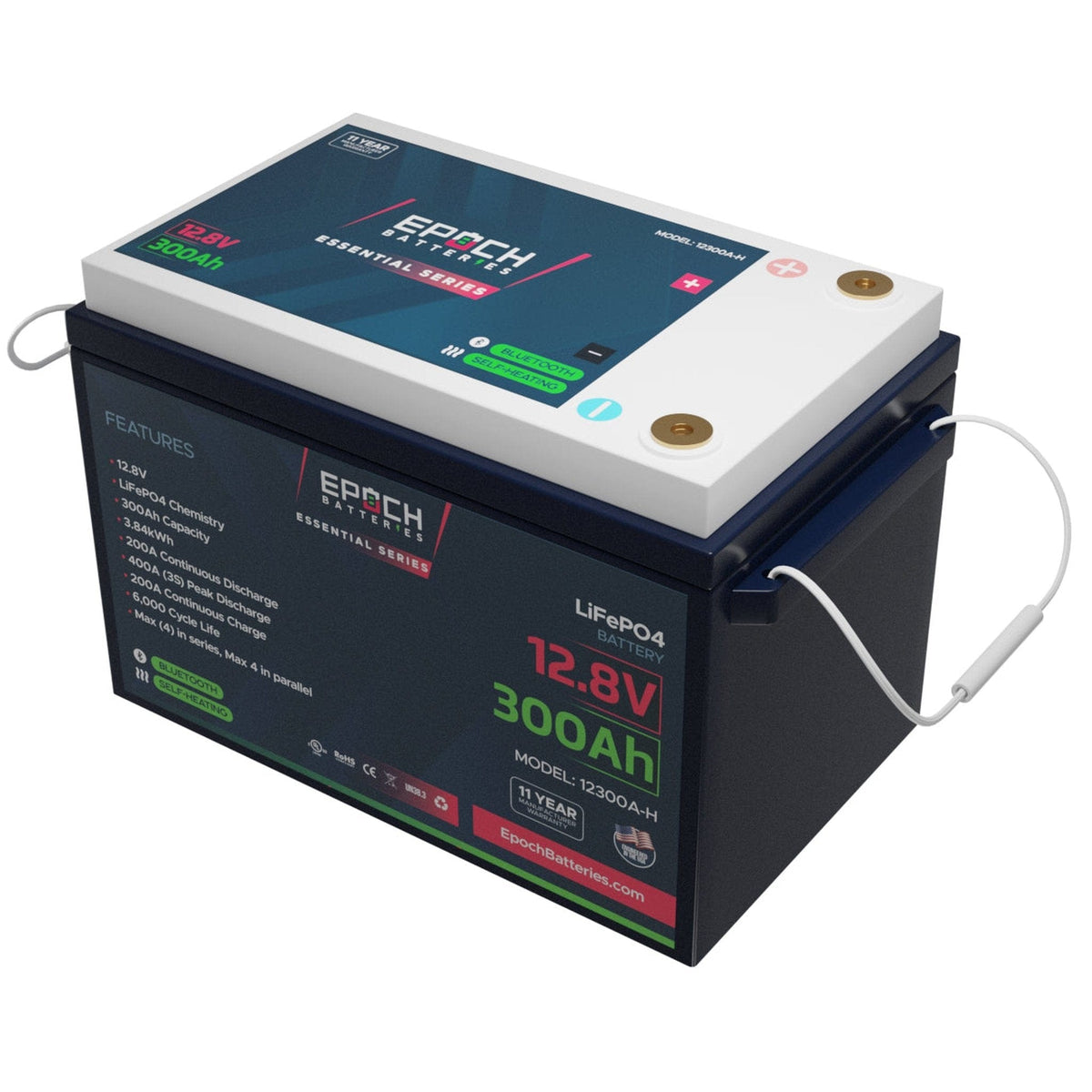 Epoch Batteries 12V 300Ah LiFePO4 Battery - Solar Guys Pro