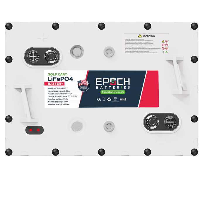 Epoch | 48V 180Ah 600A GC2 - Golf Cart LiFePO4 Lithium Battery Kit